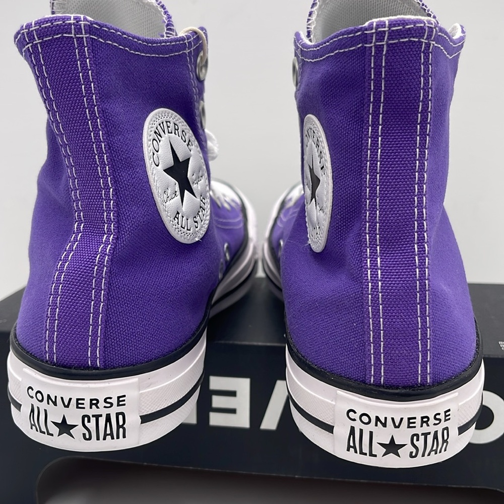 Converse Men’s Chuck Taylor All Star Hi B Grade Purple White 137833F Sneakers - Picture 13 of 16